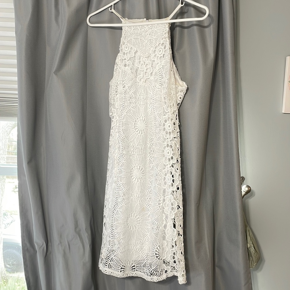 White lacey dress. Size medium. Francesca’s